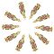 10Pcs Brass Micro Pave Cubic Zirconia Pendants, Real 18K Gold Plated, Long-Lasting Plated, Virgin Mary, Colorful, 27.5x10x2.5mm, Jump Ring: 5x1mm, 3mm Inner Diameter