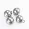 Tarnish Resistant 304 Stainless Steel Sphere Charms, Round Ball, Mixed Color, 11x8mm, Hole: 2mm