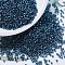 MIYUKI Delica Beads, Cylinder, Japanese Seed Beads, 11/0, Silver Lined, (DB0608) Dyed Silver Lined Blue Zircon, 1.3x1.6mm, Hole: 0.8mm, about 100000pcs/500g