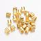 Brass Crimp Beads, Tube, Cadmium Free & Nickel Free & Lead Free, Golden, 3x3mm, Hole: 2.5mm