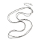 Brass Multi-strand Necklaces for Women, Platinum, 17.20 inch(43.7cm)