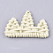 Resin Pendants, Imitation Woven Rattan Pattern, Mountain, Cornsilk, 29.5x46x4.5mm, Hole: 2mm