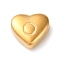201 Stainless Steel Beads, Golden, Heart, Letter O, 7x8x3.5mm, Hole: 1.5mm
