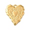 304 Stainless Steel Pendants, Ion Plating(IP), Heart Charm, Real 14K Gold Plated, 20x18x1mm, Hole: 1.2mm