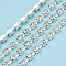 Silver Plated Brass Rhinestone Strass Chains, Rhinestone Cup Chains, Cadmium Free & Lead Free, Soldered, with Spool, Crystal, 3mm, about 32.81 Feet(10m)/Roll