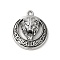 Tibetan Style Alloy Pendant, Leopard, Antique Silver, 37.5x32.5x9mm, Hole: 2.5mm