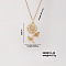Shiny Sunflower Brass Micro Pave Cubic Zirconia Pendant Necklace for Women, Golden, 15.75 inch(400mm)