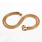 304 Stainless Steel Mesh Chain Necklaces, with Lobster Claw Clasps, Golden, 19.6 inch(49.7cm)
