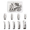 304 Stainless Steel Bayonet Clasps & Magnetic Screw Clasps, Stainless Steel Color, 30x6mm, Hole: 3mm