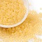 Luminous Transparent Glass Seed Round Beads, No Hole/Undrilled, Grade A, Gold, 3~3.5mm, about 7500pcs/bag