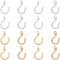 304 Stainless Steel Charms, Horseshoe, Golden & Stainless Steel Color, 13x10x1mm, Hole: 3mm, 2 colors, 8pcs/color, 16pcs/box