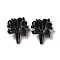 Synthetic Coral Beads, Dyed, Flower, Black, 32x23.5x9.5mm, Hole: 1.2mm