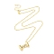 Brass Micro Pave Clear Cubic Zirconia Pendant Necklaces, Letter I, 17.72 inch(450mm), Letter I: 22x14.5mm