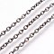 Iron Cable Chains, for DIY Jewelry Making, with Spool, Unwelded, Oval, Gunmetal, Lead Free, 3x2x0.5mm, about 328.08 Feet(100m)/roll