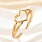 304 Stainless Steel Cuff Bangles for Women, Real 18K Gold Plated, Inner Diameter: 2-1/8 inch(5.35cm)