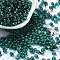 Glass Seed Beads, Silver Lined, Round Hole, Round, Teal, 4x3mm, Hole: 1.2mm, 6429pcs/pound