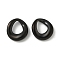 304 Stainless Steel Pendants, Ion Plating(IP), Irregular Oval Charm, Black, 18x17x4.5mm, Hole: 10.5x8.5mm