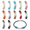 12Pcs 12 Colors Polymer Clay Rhinestone Tube Beads, Mixed Color, 47x9mm, Hole: 4mm, 1pc/color
