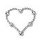 Stainless Steel Color 304 Stainless Steel Rhinestonet Pendants, Heart, 21x22x2mm
