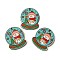 Single Face Printed Wood Pendants, Christmas Crystal Ball Charms, Others, 49.5x43x2.6mm, Hole: 2mm