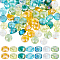 SUNNYCLUE 150Pcs Faceted Rondelle Glass Beads Tiny Glass Beads Bulk AB Colour Transparent Small Blue Yellow Loose Spacer Bead for Jewelry Making Supplies DIY Craft Necklace Bracelet Beginner Women