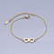201 Stainless Steel Link Bracelets, with Lobster Claw Clasps, Infinity, Golden, 6-3/4 inch~6-7/8 inch(17.2~17.3cm)