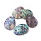 Paua Shell Pendants, teardrop, 38.5~40x29x2~5mm, Hole: 3x8mm
