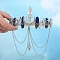 Natural Crystal Hair Bands, Blue, 150x120x45mm