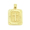 Rack Plating Brass Pendants, Cadmium Free & Lead Free, Long-Lasting Plated, Real 18K Gold Plated, Cross, 23.5x17x3mm, Hole: 5x3mm