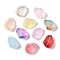 Transparent Spray Paint Glass Beads, Faceted, Nuggets, Mixed Color, 16.5x12.5x8.5mm, Hole: 1.2mm