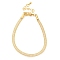Brass Mesh Chain Bracelets for Women, with Rhinestone & Lobster Claw Clasp, Golden, 6-7/8 inch(17.5~17.6cm)
