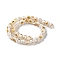 Handmade Gold & Silver Foil Lampwork Beads, Round, WhiteSmoke, 12mm, about 33pcs/strand, 14.5 inch