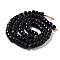 Handmade Nepalese Lampwork Beads, Barrel, Black, 10.5~11x8~8.5mm, Hole: 3.5mm, about 80pcs/strand, 25.39''(64.5cm)