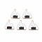 Alloy Enamel Pendants, Cadmium Free & Lead Free, Light Gold, Rice Ball Shape, White, 22x23x1.5mm, Hole: 1.8mm