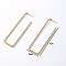 Stylish Rectangle 201 Stainless Steel Stud Earrings, Golden, 70x20mm