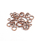 Brass Jump Rings, Open Jump Rings, Red Copper, 4~10x0.8~1mm, Inner Diameter: 2.4~8mm