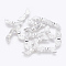 Tibetan Style Alloy Beads, Cadmium Free & Lead Free, Silver Color Plated, Wing, about 7mm long, 21.5mm wide, 3mm thick, hole: 1.5mm