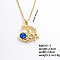 Stylish Hollow Brass & Resin Pendant Necklaces for Daily and Party Wear, Golden, Unicorn, 15.75 inch(40cm)