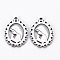 Non-Tarnish 201 Stainless Steel Pendants, Cut, Oval with Woman, Stainless Steel Color, 17.5x12.5x1mm, Hole: 1.5mm