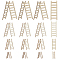 40Pcs 4 Style Unfinished Wooden Mini Ladders, for Dollhouse, BurlyWood, 60~150x19.5~49.5x2mm, 10pcs/style