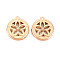 Brass Locket Pendants, Nickel Free, Diffuser Locket, Hollow, Flat Round, Light Gold, 28x25.5x5.5mm, Hole: 2mm