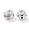 Tibetan Style Alloy Beads, Barrel with Sun, Antique Silver, 11x11x9mm, Hole: 1.6mm, about 366pcs/1000g