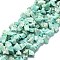 Raw Rough Natural Amazonite Beads Strands, Chip, 8~18x7~14x4~11mm, Hole: 1.2mm, about 50~51pcs/strand, 16.14''(41cm)