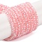 Baking Electroplate Glass Beads Strands, AB Color, Faceted, Round, Pink, 3x2mm, Hole: 0.7mm, about 144~150pcs/strand, 35~37cm