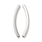 Non-Tarnish 304 Stainless Steel Tube Beads, Curved Tube, Stainless Steel Color, 40x5x3mm, Hole: 2x2mm