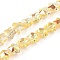 Electroplate Transparent Glass Beads Strands, Star, Faceted, Half Plated, Light Khaki, 7.5x8x5mm, Hole: 0.7mm, about 80pcs/strand, 21.56''(54.75cm)