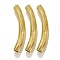 304 Stainless Steel Curved Tube Beads, Golden, 37x5mm, Hole: 3mm.