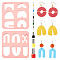 Pandahall ABS Plastic Plasticine Tools, Clay Cutters, Modeling Tools with Hole Punch Tool, Mixed Shapes
