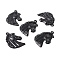Alloy Pendents, Horse Head, Electrophoresis Black, 40x28x3.5mm, Hole: 2mm