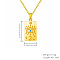 Retro Vintage 304 Stainless Steel Pendant Necklace, with Cable Chain, Tarot, 16.54 inch(42cm)